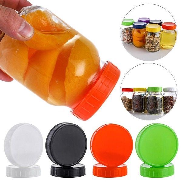 速发6pcs 70mm 86mm Reusable Plastic Mason Jar Lids for Wide-图0