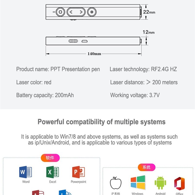 速发USB Laser Pointer Win PPT Presentation Pen page turning-图1