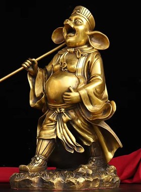 纯铜猪八戒铜像摆件供奉天蓬元帅神像家居铜猪生肖猪招财店铺装饰