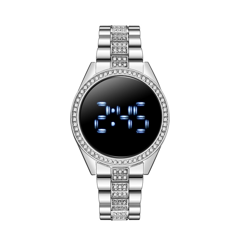 推荐Luxury Digital Led Watch for Women Gold Stainless Steel-图3