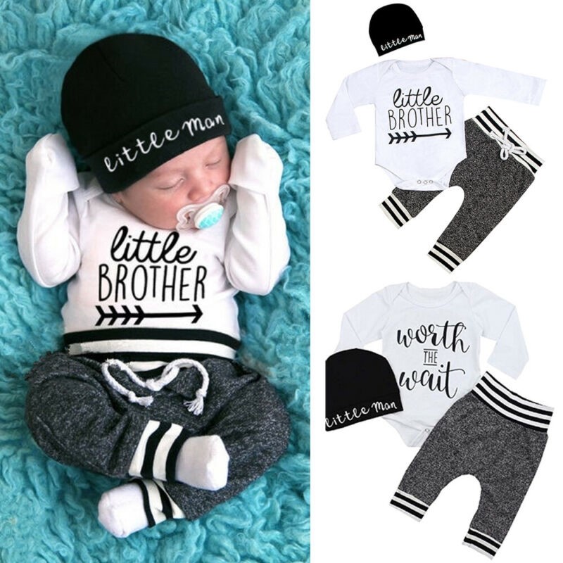 推荐0-18 M Newborn Infant Baby Boy Clothes Cotton Sets Rompe - 图0