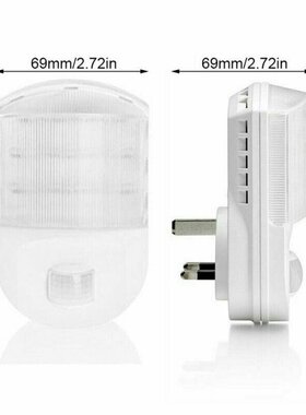 现货Plug In PiIR Motion Sensor Hallway Socket 9 LED UK Plug