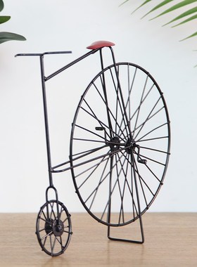 复古铁艺自行车手工焊接摆件家居摆件客厅抽象模型创意装饰工艺品