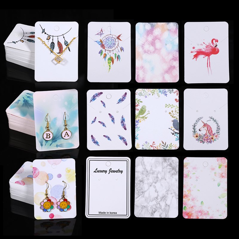 推荐30pcs 5X7cm Jewelry Packaging Display Card Flower Earrin - 图0