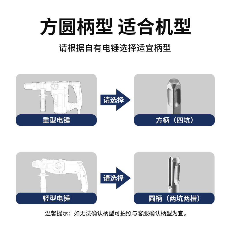 新品方柄冲击钻钻头混凝土电锤钻头圆柄加长冲击电锺穿墙过墙打孔 - 图2