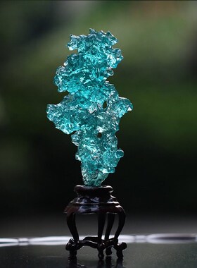 涌云峰假山琉璃造景摆件居家客厅装饰柜办公桌面摆放石景工艺礼品