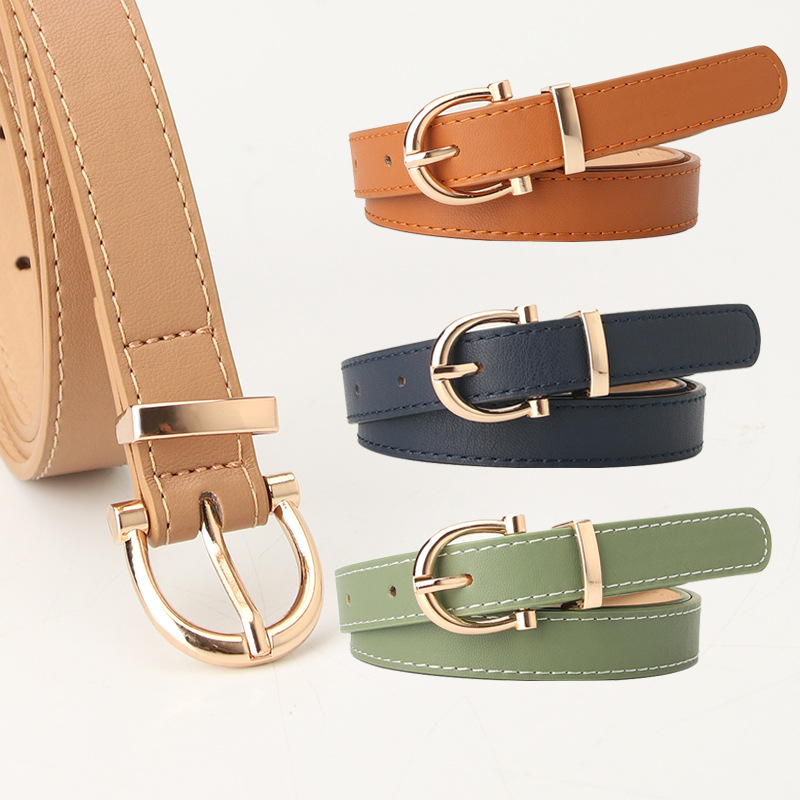 推荐Leather Female Belt Strap Black Brown Green Women Belts - 图0