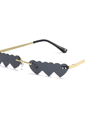 现货Red Pink Heart Sunglasses Woman Fashion VintagVe Style S
