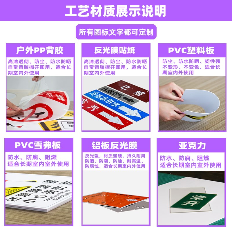 注意高温小心烫伤安全标识牌警示牌 警告工厂车间提示标志牌定制 - 图1