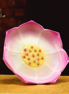 供盘贡盘供佛果盘水果盘家用碟碗具莲花贡品碟精品陶瓷手工桌面