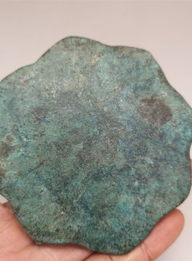 仿古做旧铜镜四鸟飞禽图小铜镜黄铜花边铜镜纯铜工艺品摆件