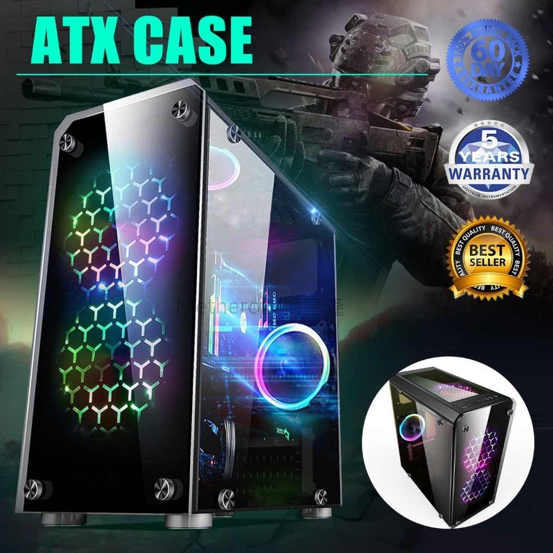 速发S SKYEE  Mini ATX Gaming Computer  PC Cases Towers Glass - 图0