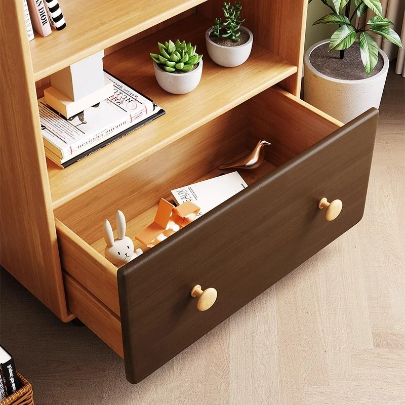 全实木儿童书架置物架落地家用客厅一体靠墙儿童杂物收纳简易书柜,淘宝优惠券,粉丝福利购,淘宝优惠卷