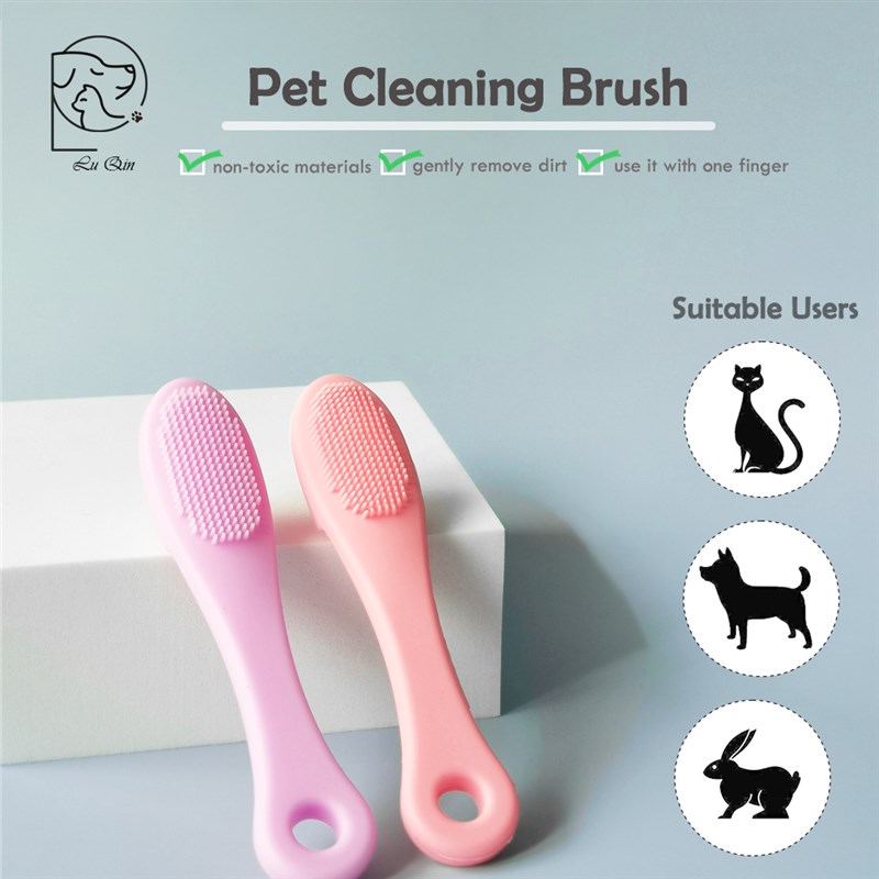 Dog CaS Cleaning Supplies otft Pet FHinger Brush Cats Brush - 图2