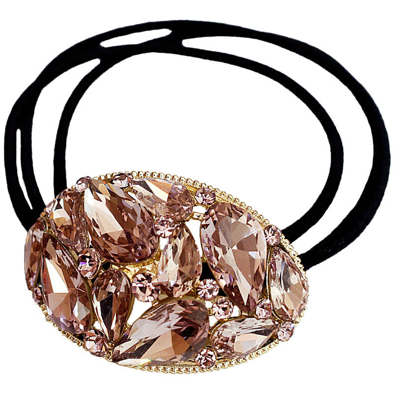 韩版闪亮清新发绳水晶水钻圆形发圈简约马尾头绳发饰皮套皮筋,淘宝优惠券,粉丝福利购,淘宝优惠卷