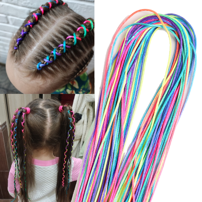 推荐90cm Mix Colorful 4-30Pcs Hair braids Rope strands for a - 图0