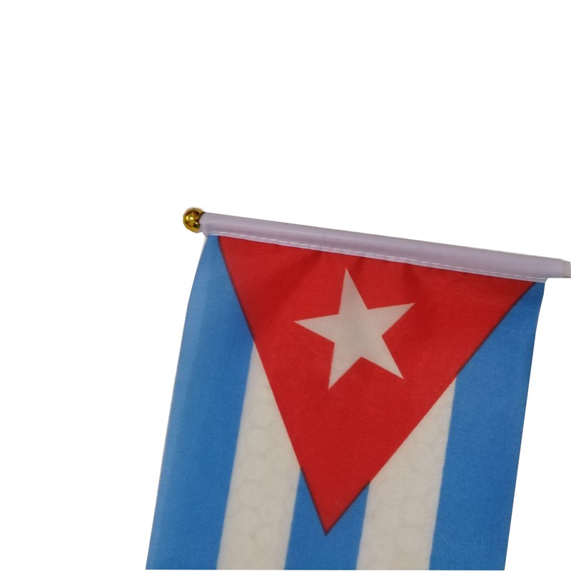 速发8 CUBAN flag 14 * 21cm polyester flag Cuba hand waving f - 图3