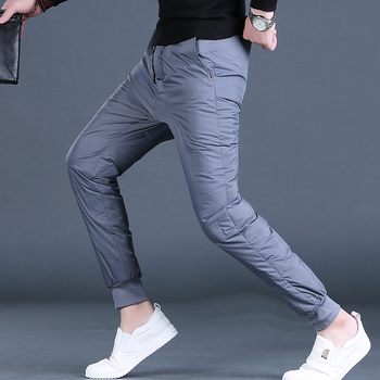 Hong Kong Winter Down Pants Men's Outdoor 2022 New G Bellows Thickened Velvet Sports Pants for Cold Protection