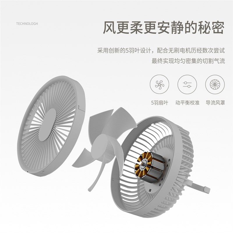 新款户外风扇夜灯露营装备电风扇便携式吊扇挂式遥控充电小风扇,淘宝优惠券,粉丝福利购,淘宝优惠卷