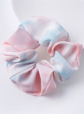 小众高货Women Silk Scrunchie Elastic Handmade Multicolor Hai