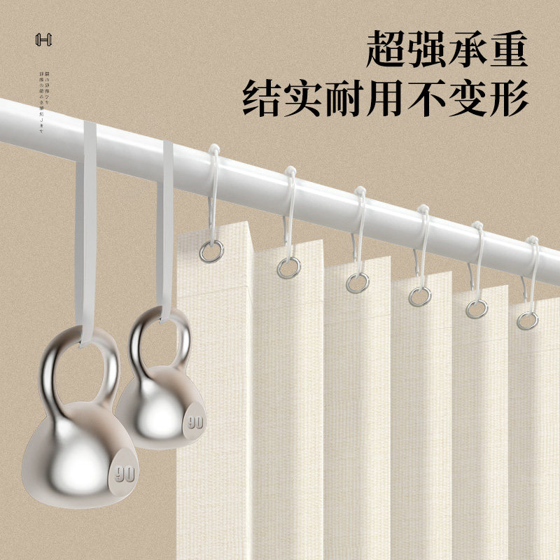 简易小窗户短窗帘免打孔安t装挂帘遮光折叠布帘伸缩杆卫生间遮挡
