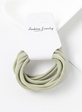 小众高货6 PCS Solid Color Basic Elastic Hair Bands For Girls