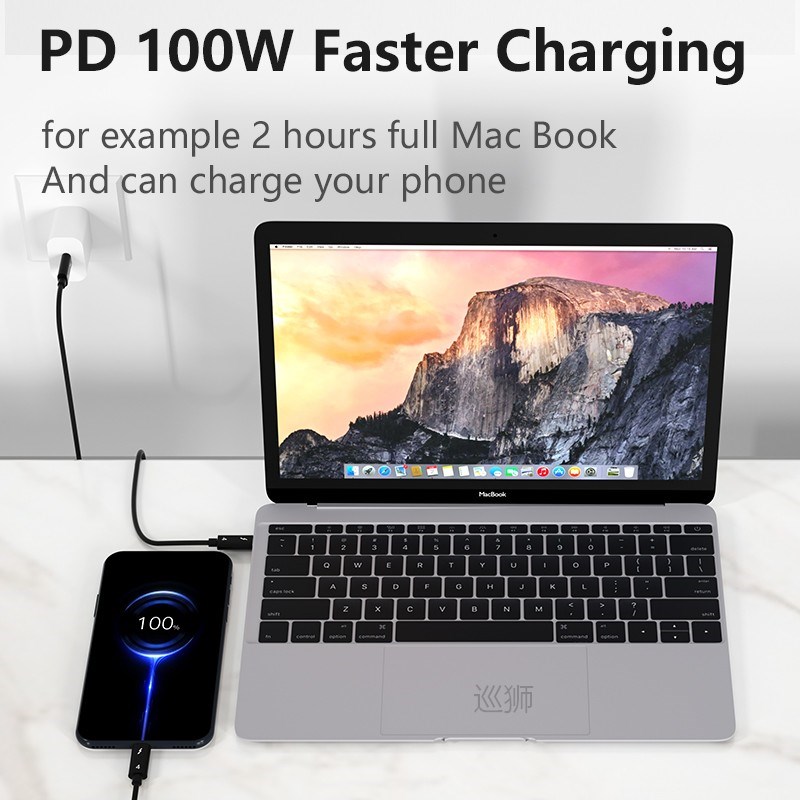 Coaxial USB C To USB Thunderbolt 4  Type C Cable USB4 PD 100 - 图0