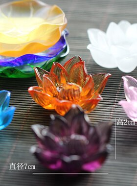 古法琉璃莲花香插荷叶托盘供佛用具用品室内客厅茶室X品名盘香摆