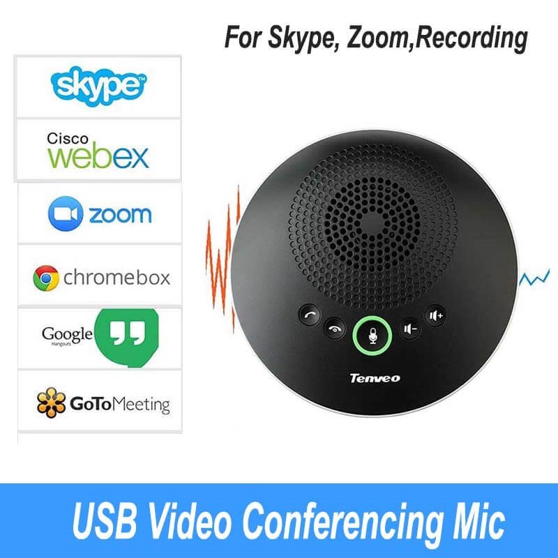 速发Tenveo USB Speakerphone Speaker Conference Phone 360°Vo - 图0