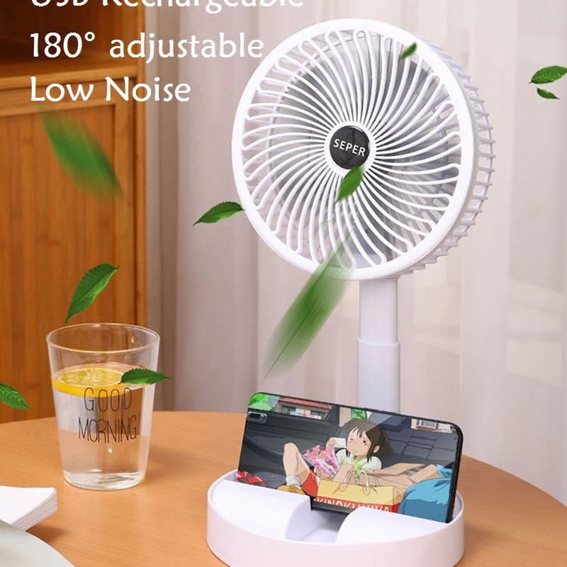 网红3 Speed Mute Electric Fan Office Desktop Household Folda - 图2