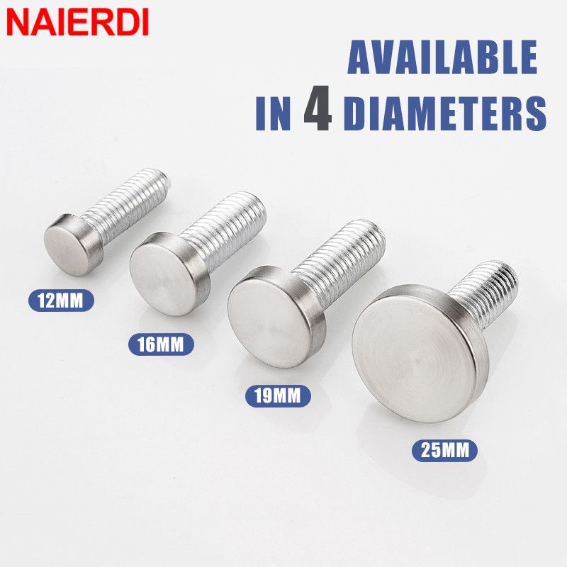 速发NAIERDI 10 Pack 25mm Glass Fasteners Sign Standoff Screw - 图2