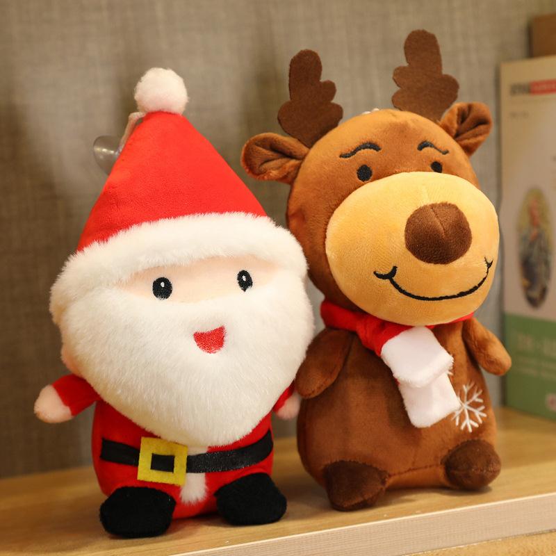 速发Christmas Elk Santa Claus Tree Dolls Pillow Plush Toys M - 图1