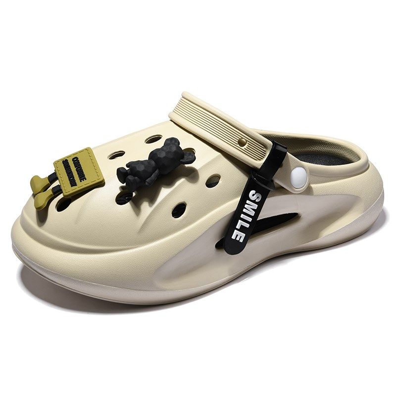 夏季洞洞鞋男厚底运动网红外穿休闲防滑耐磨新款潮男包头拖鞋男,淘宝优惠券,粉丝福利购,淘宝优惠卷