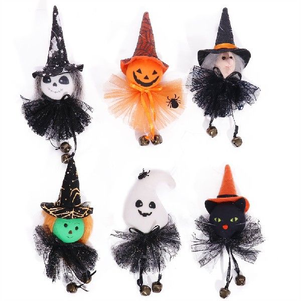 推荐Halloween Cloth Hanging Ornament Mini Cute Doll Pumpkin - 图0