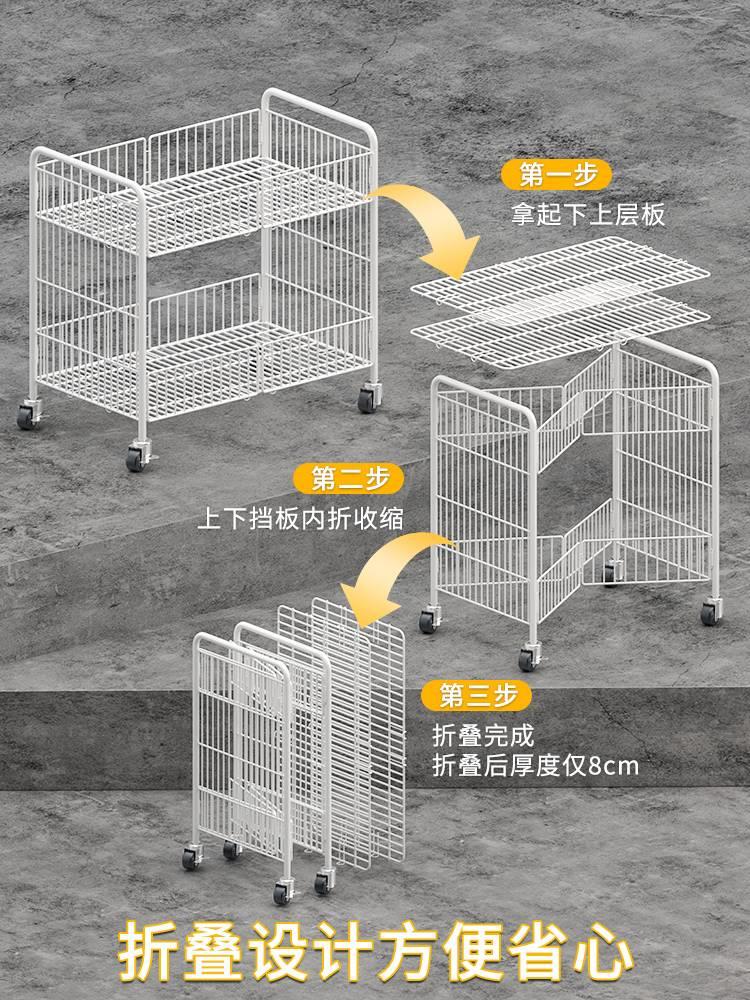 摆摊小推车夜市可摺叠移动专用地摊手推车摊位架子出摊促销展示架-图1