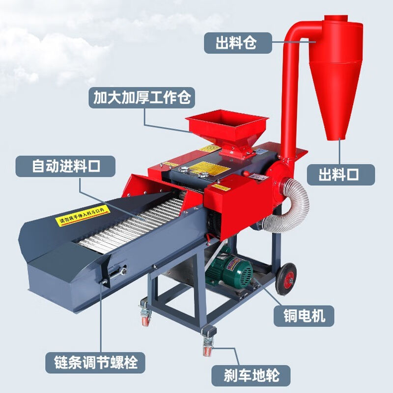 铡草机揉丝机干湿两用碎机大型家用养殖牛羊220v380v多 - 图1