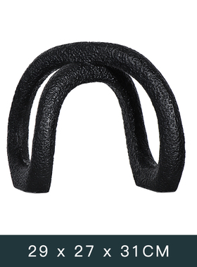 极简白色拱形线条几何树脂摆件样板间客厅博古架电视柜艺术装饰品