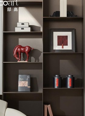 邸高DECO 宋氏美学摆件柜体新中式售楼部开放格软装陈设搭配设计