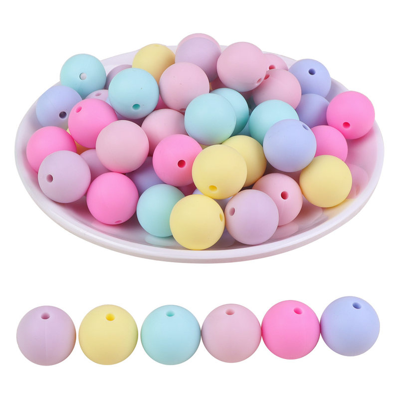 新品BOBO.BOX 12mm 20pcs Baby Teether Pearl Silicone Beads BP - 图0