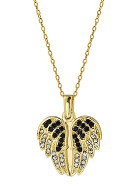 土耳其风格创意可打开蝴蝶吊坠项链 ins潮流爱心翅膀X可刻字锁骨