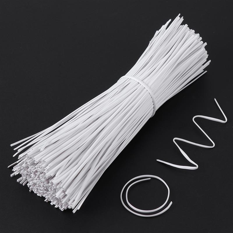 BESTOYARD 500pcs 15cm Plastic Coated Iron Wire Twist Ties Ca - 图0