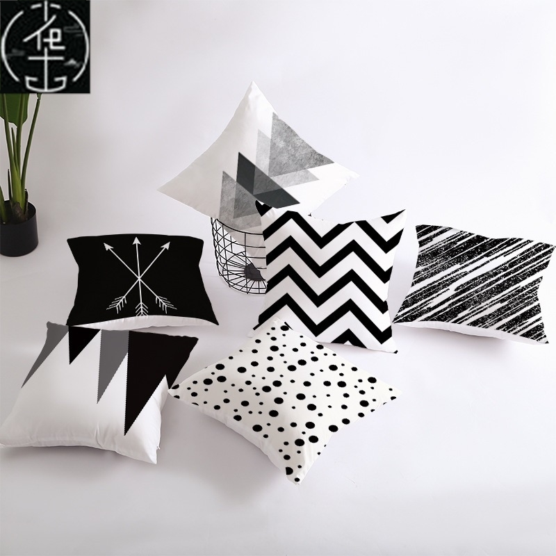 推荐Geometric checkered pillow sofa cushion cover pillowcase - 图3