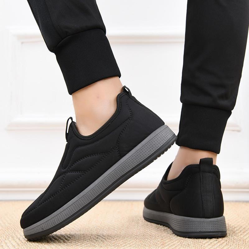 冬季加绒棉鞋男士休闲棉靴加厚保暖一脚蹬二棉黑色布鞋防滑防寒鞋,淘宝优惠券,粉丝福利购,淘宝优惠卷