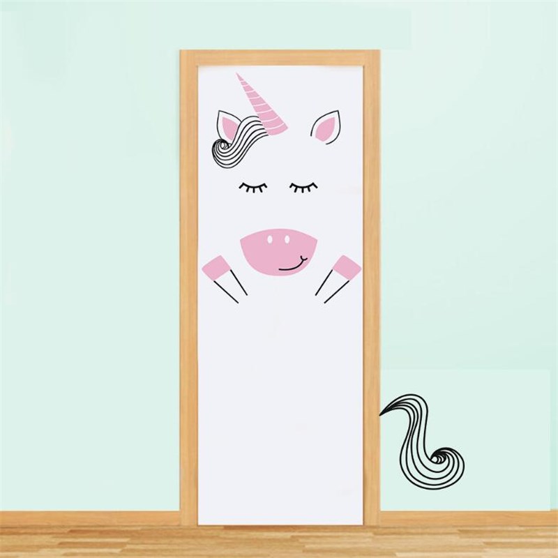 Wall-Sticker Mural Unicorn Rooms-Art Living-Room Golden-Dot-图1