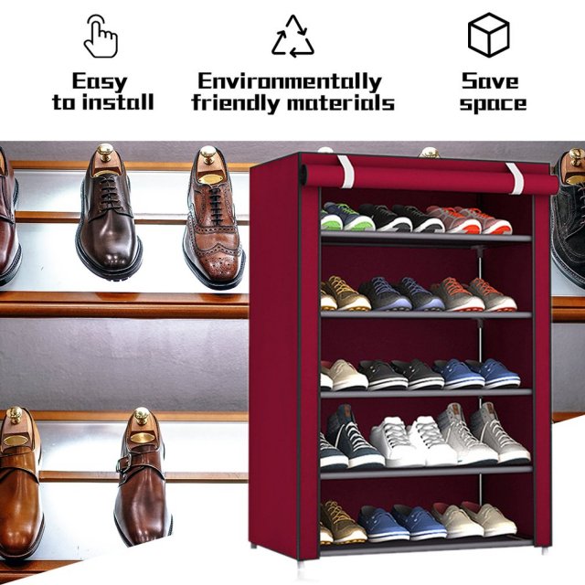 速发Simple Multi Layer Shoe Rack ainless eel Easy Assemble S - 图1