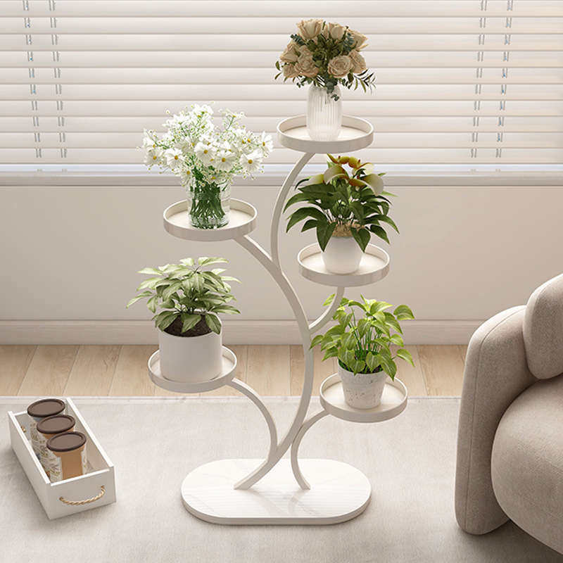 奶油风花架阳台置物架室内多层绿萝花架客厅落地式可移动花盆架,淘宝优惠券,粉丝福利购,淘宝优惠卷