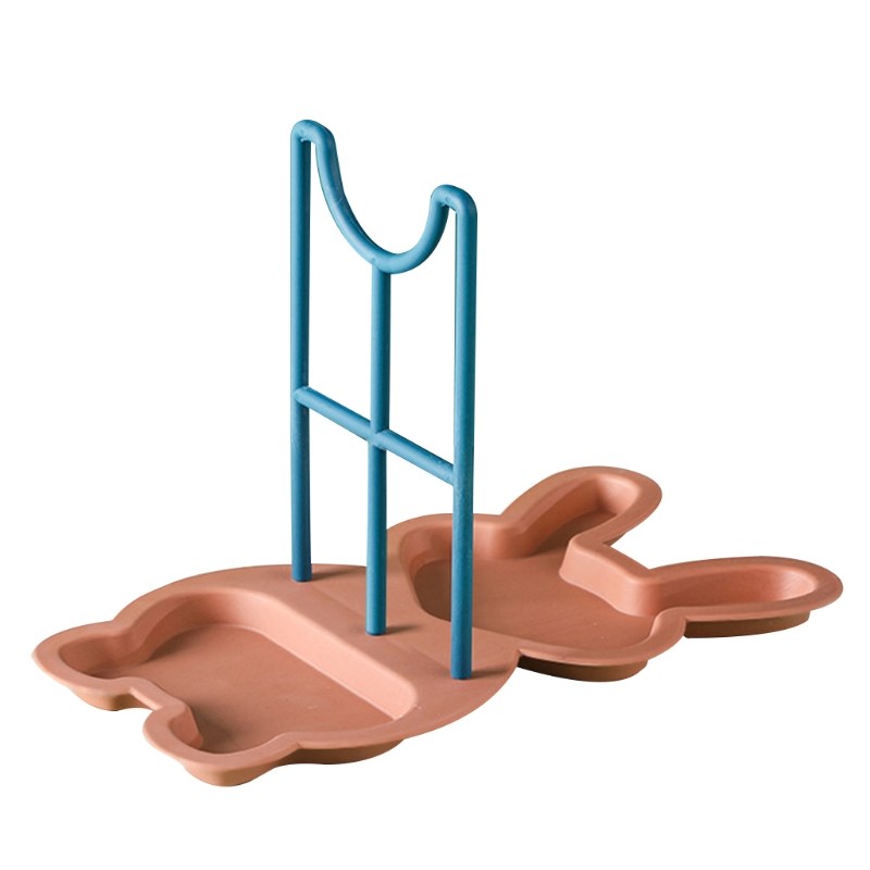 速发Creative Rabbit Pot Lid Holder Spoon Rack Pot Cover Fram-图1