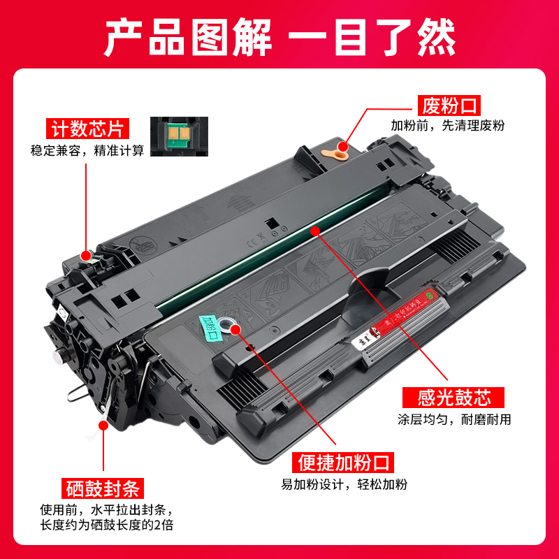 网红【顺丰】京呈适用惠普M725dn硒鼓laser jet 700MFP打印机墨盒 - 图3