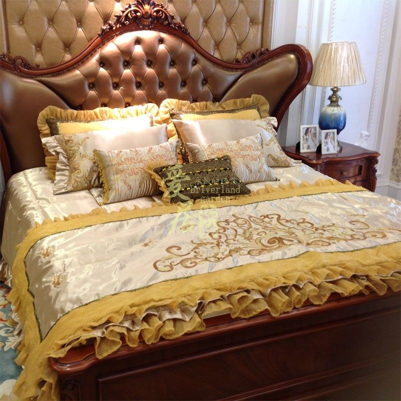 奢华欧式床上用品套装法式样板间样板房床上用品多件套定制,淘宝优惠券,粉丝福利购,淘宝优惠卷
