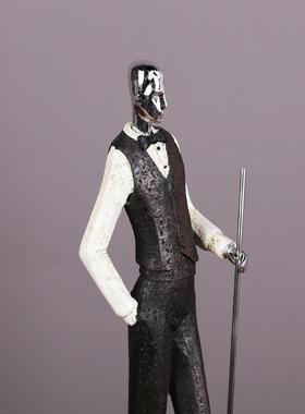 摆件台球装饰家居人物品礼品客厅桌球工艺创意复古桌面软装打书房